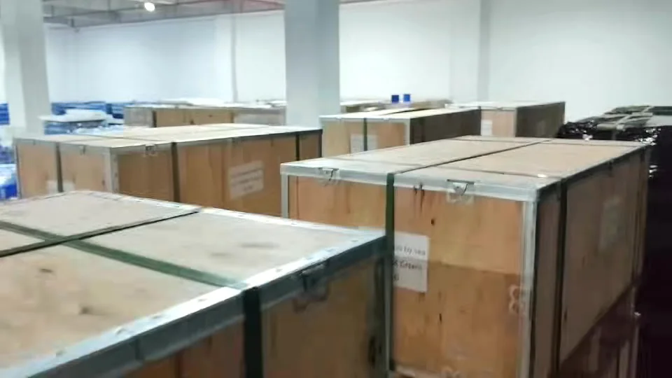 Prepared battery enclosure shipment arranged for logistics handling